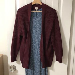 Burgundy Cardigan